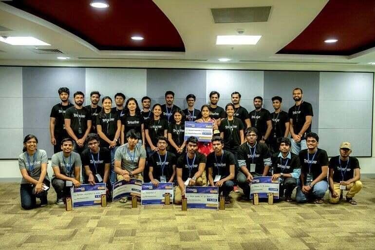 Cliqtrix winners group photo with prize cheques