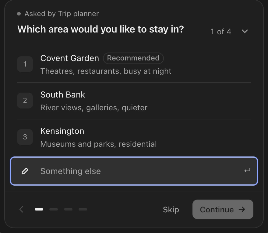 A · Ink icon: Shipped first. Too quiet to notice. Dark theme.