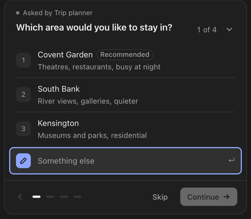 B · Accent fill: The fill every picked key gets. Dark theme.